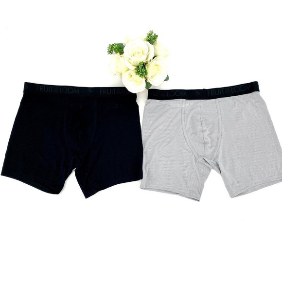 Fruit of the Loom Men's 2-Pk Select Breathable Micro-Mesh Boxer Brief Size Small - Picture 2 of 6